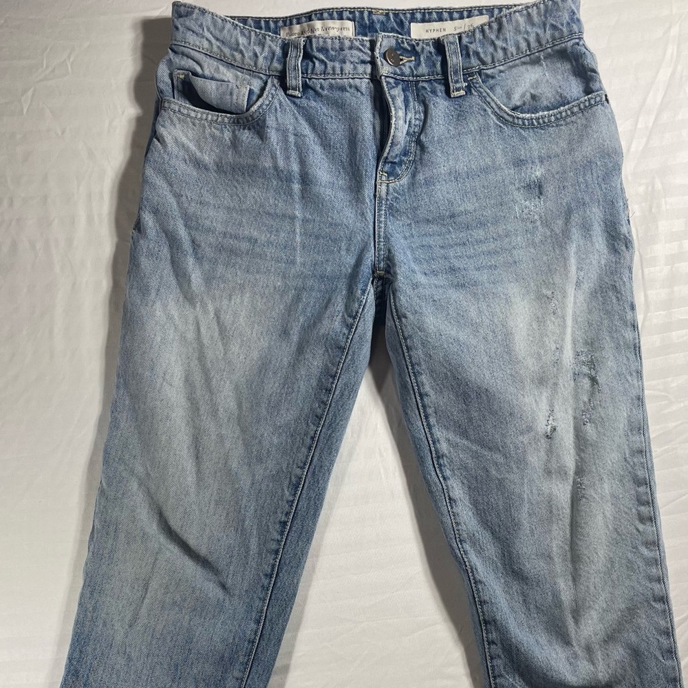 Pilcro Straight Leg Jeans in Light Blue Wash